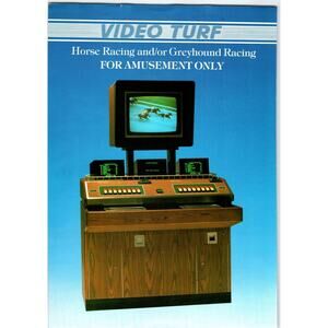 Video Turf Laser Disc Amusement Video Arcade Game Flyer Horse Racing Promo